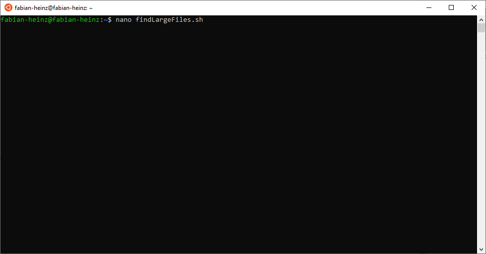 Anlegen findLargeFiles.sh