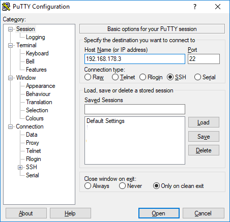 Putty Login
