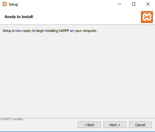 Start der Xampp-Installation