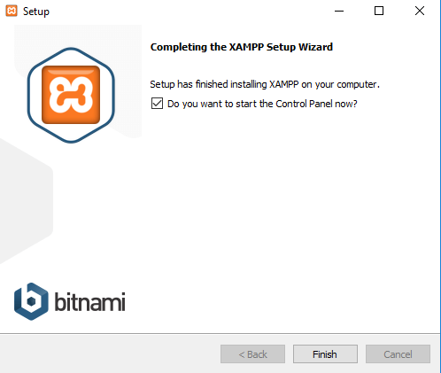 Xampp-Installation abgeschlossen