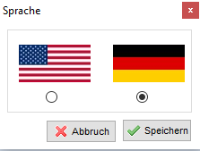 Sprachauswahl bei XAMPP